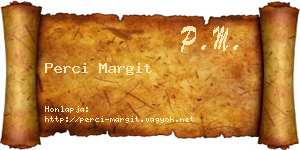 Perci Margit névjegykártya